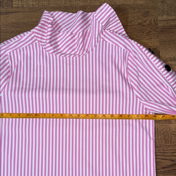 C/Z COLLECTION by CEZELE Pink Striped Women's Top with Button Detail - Picture 5 of 10